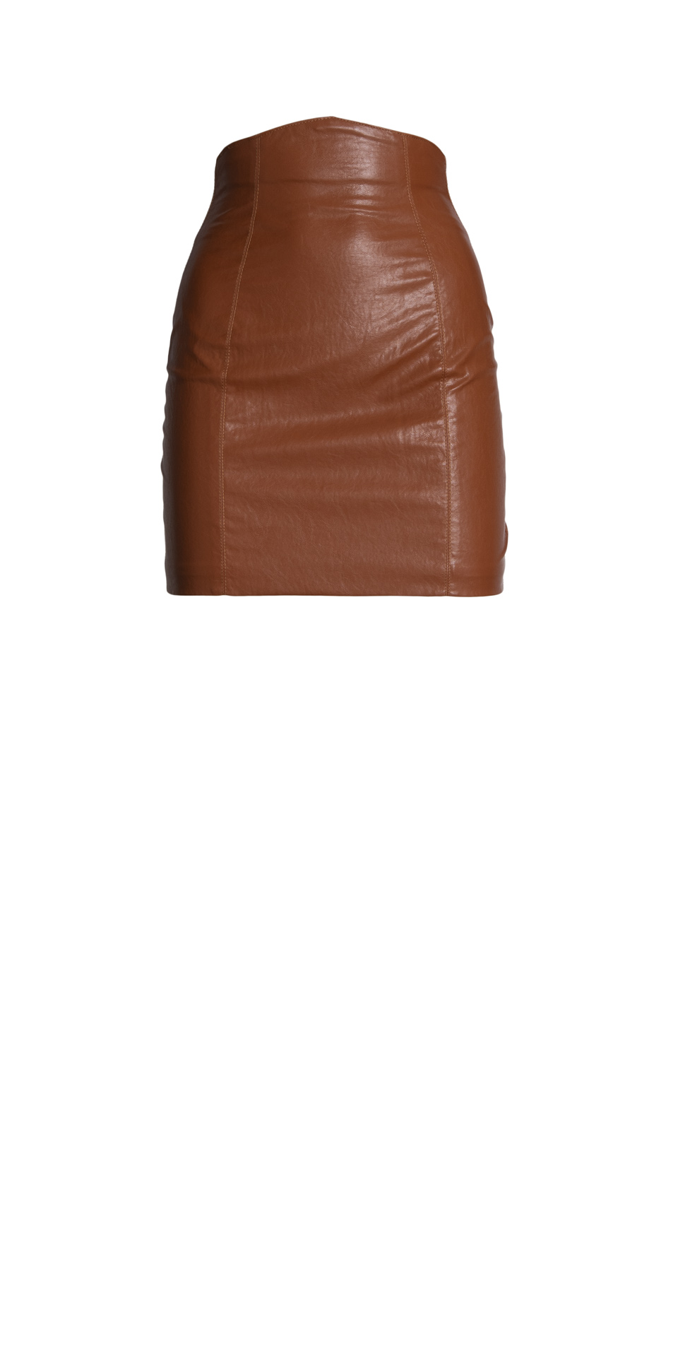 SS20 – THE CORSET SKIRT LEATHER CUOIO