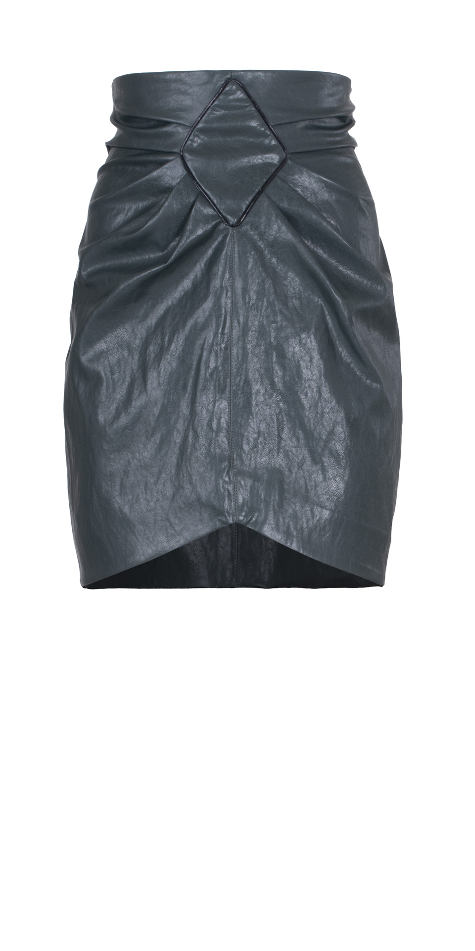 FW20.21 – THE RHO SKIRT LEATHER GREEN
